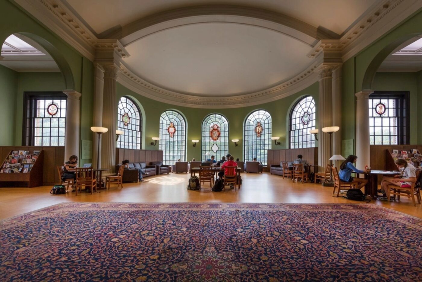 Students reading in the ASSECBS Central Library